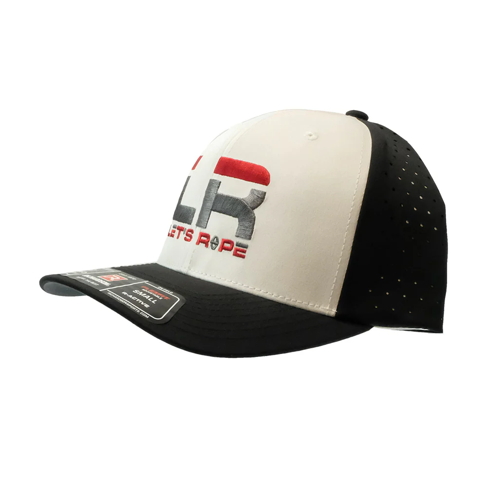 Let's Rope 632 White and Black R-Flex with Let's Rope Logo Cap
