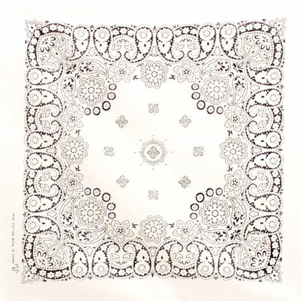 M&F Western Traditional Fashion White Bandana 21"x21"
