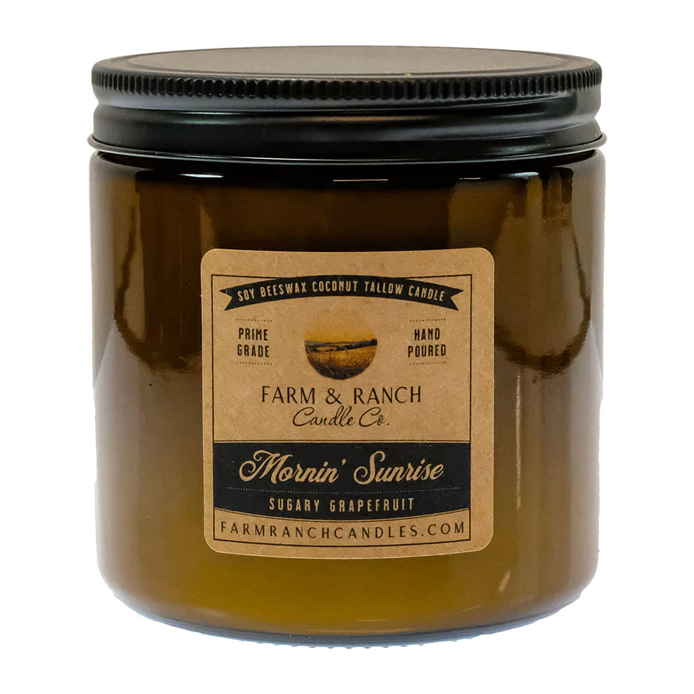 Farm and Ranch Candle Co. Mornin Sunrise 12oz Candle in Volcano Scent
