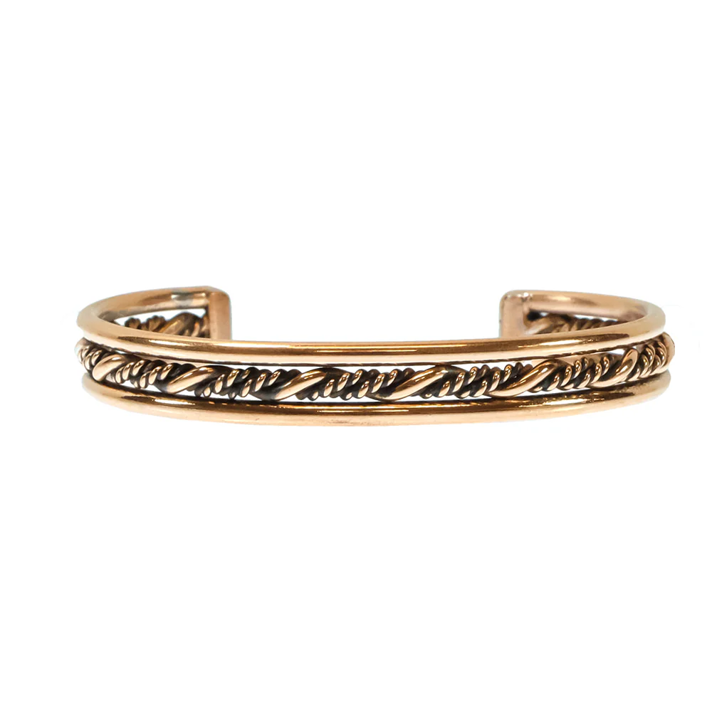Elaine Tahe Native American Navajo Copper Bracelet Cuff