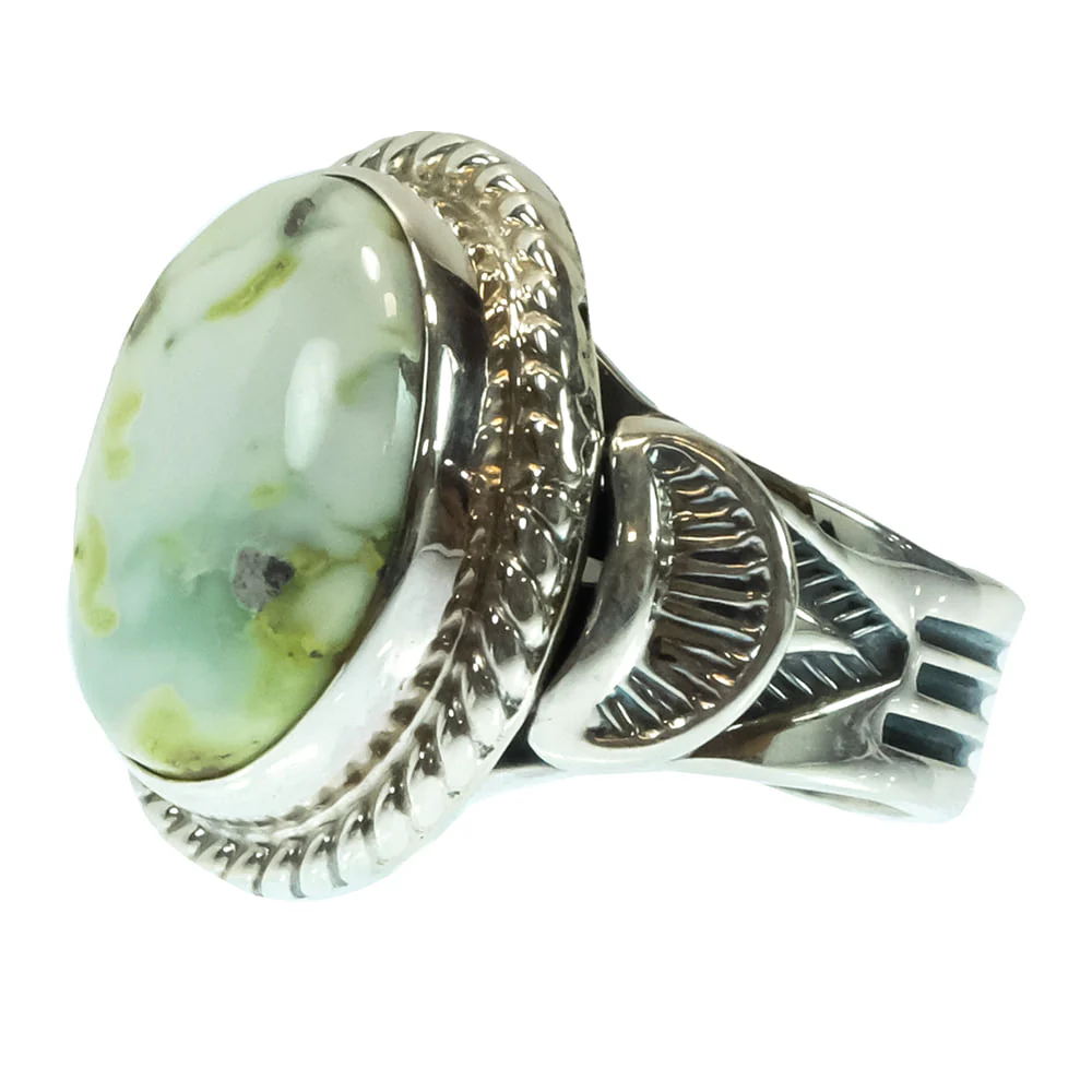S.F. Palomino Sterling Silver Native American Navajo Ring - Image 2