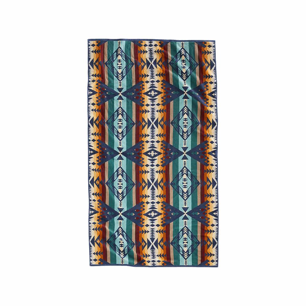 Pendleton Diamond Peak Oversized Jacquard Spa Towel Blue 40x70 - Image 2