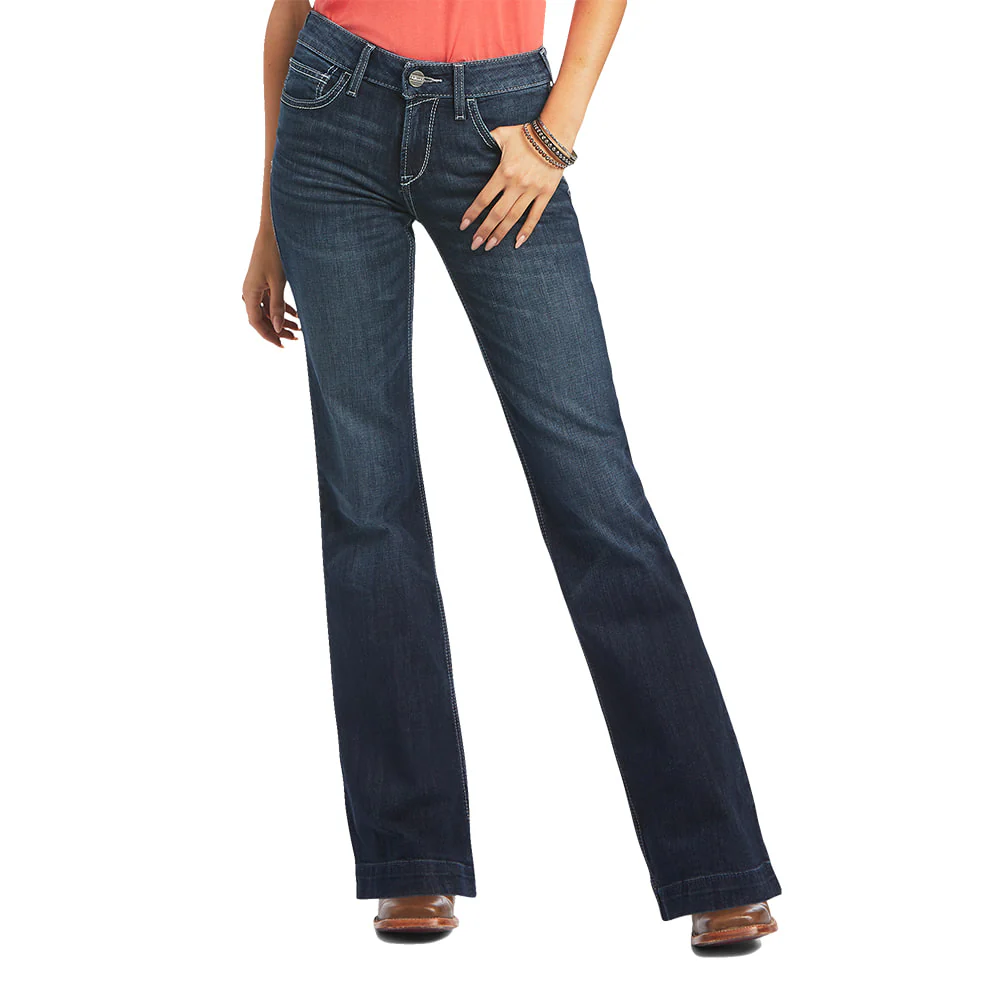 Ariat Women's Perfect Rise Dark Wash Aisha Missouri Trouser - Image 2