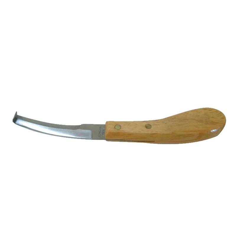 Stainless Steel Wood Handle Hoof Knife Scraper - Image 2