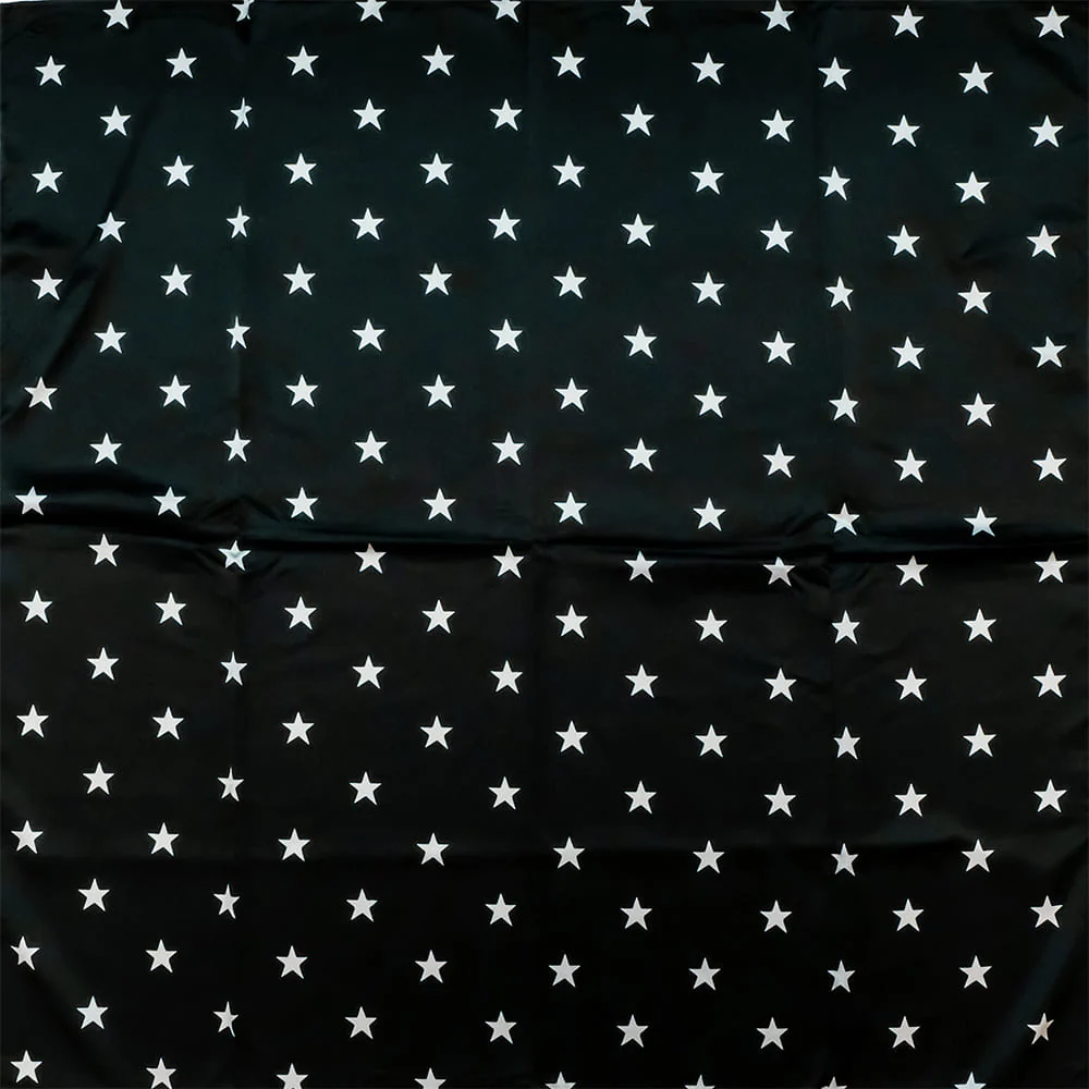 M&F Western Star Pattern Black and White Wild Rag 33"x33"